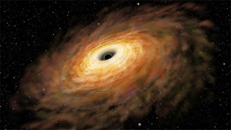 A black hole (one illustrated) with a mass equal to about 68 suns has been found in the Milky Way, researchers say. That dark mass is much heavier than other similar black holes. https://www.sciencenews.org/article/newfound-black-hole-milky-way-is-weirdly-heavy
